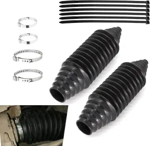 2 PCS Car Rack and Pinion Boot, Steering Gear Ball Cage Kit, Inner Tie Rod Boot Set, Universal for Car Accessories (Black)