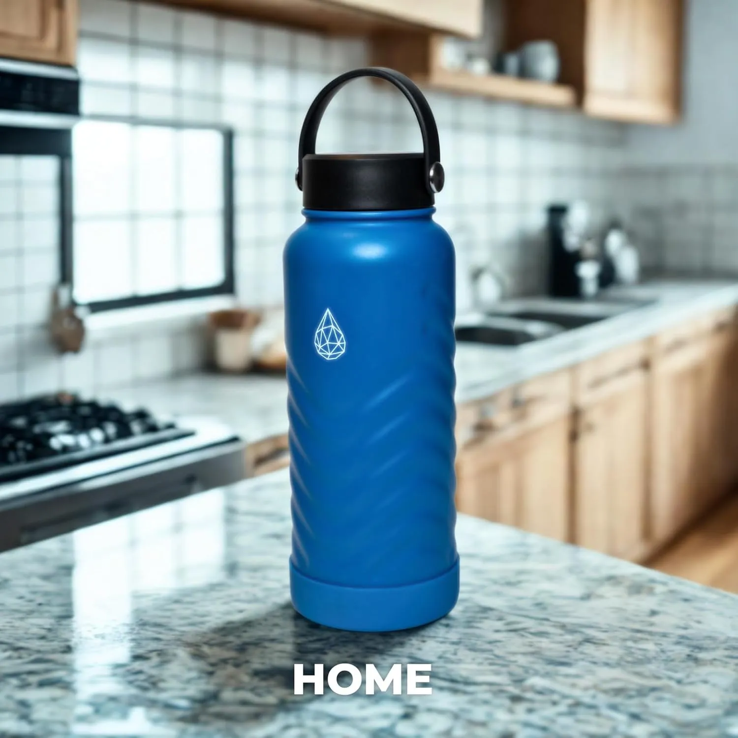 24oz Stainless Steel Insulated Water Bottle, 48H Ice Cold & 24H Hot, Leak-Proof Wide Mouth Lids (Straw & Spout), BPA-Free Bottles, Mens Water Bottle for Gym, Hiking, Travel - Green