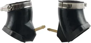 2PC Carburetor Joint Interface w/O-Ring, Intake Manifold Holder Boot, Compatible with Yamaha XVS650 V-Star Midnight Custom 2005-2010, 4TR-13586-01-00, 4TR-13596-01-00, See Fitments