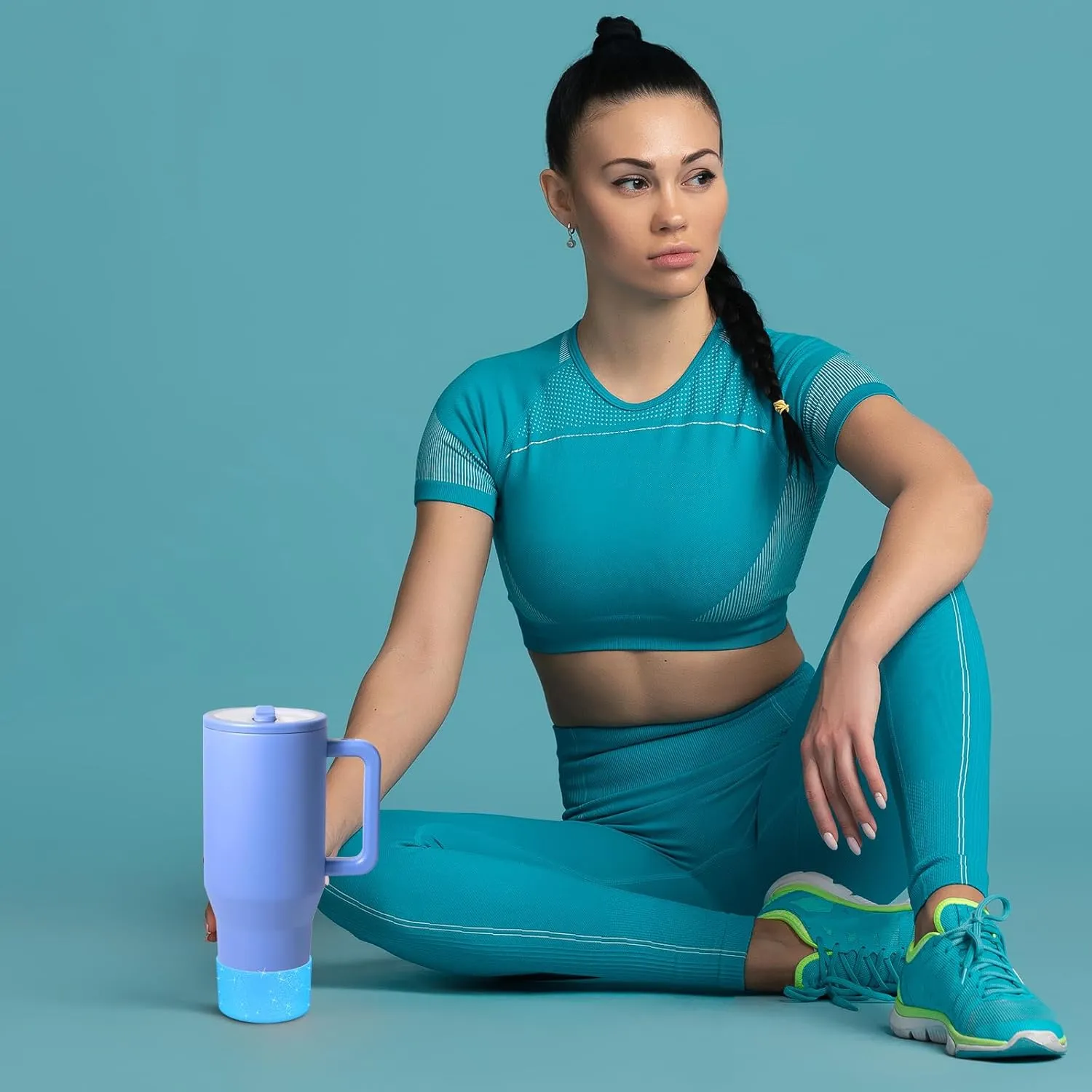 2PCS Glitter Silicone Boot for Hydrojug Traveler 32 oz 40 oz, Anti-Slip Protective Sleeve for Hydrojug Stainless Steel Tumbler, Bottom Cover Base Accessories