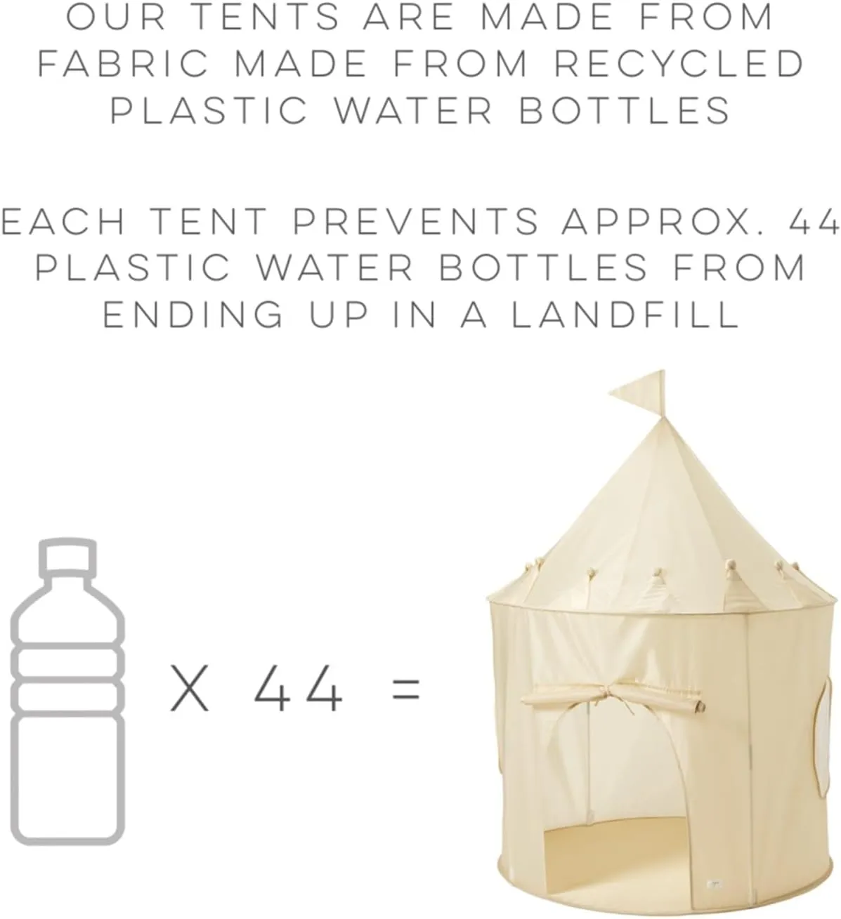 3 Sprouts Kids Play Tent - Sustainable Recycled Fabric – Fun Spacious Childs Playhouse for Indoor Games for Boys & Girls - Durable Fort Pop Up House for Toddlers & Children Age 3-10 - Checkered Green