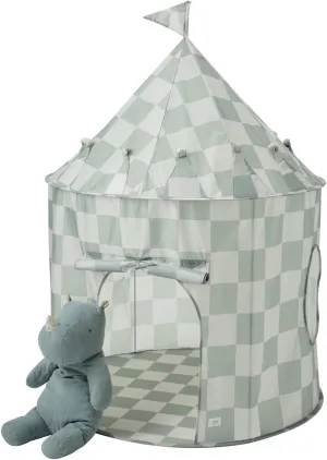 3 Sprouts Kids Play Tent - Sustainable Recycled Fabric – Fun Spacious Childs Playhouse for Indoor Games for Boys & Girls - Durable Fort Pop Up House for Toddlers & Children Age 3-10 - Checkered Green