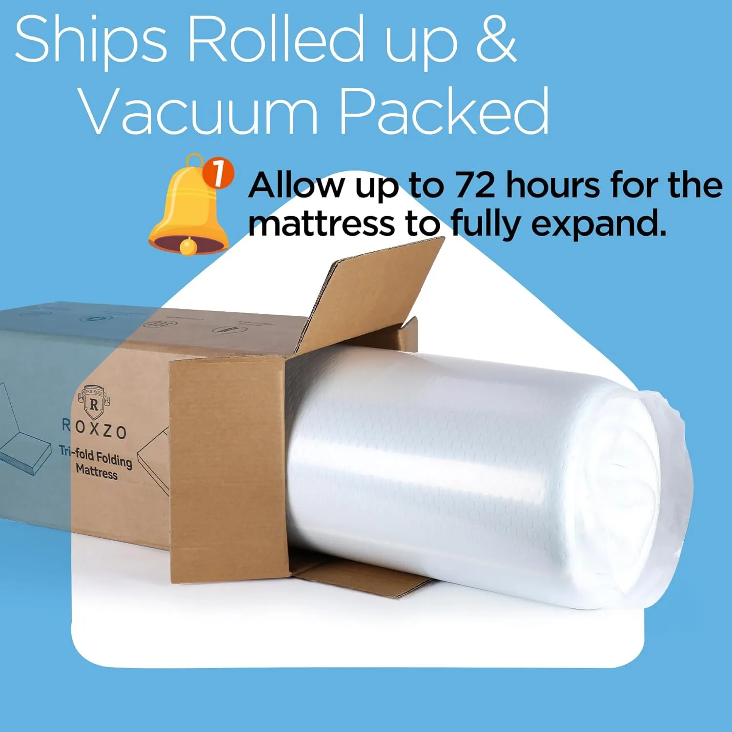 4-inch Queen Size Tri-Fold Memory Foam Mattress, Foldable for Indoor, RV/Camper Van, Travel, Camping, and Guest Rooms, with Breathable Cover & Non-Slip Bottom, 78x58x4 inches