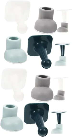 4 Sets Silicone Doorstop Door Stopper Mute Door Knob for Bedroom Hall Office