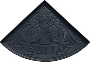 A1HC Heavy Duty Flexible and Durable 100% Rubber Hello Triangle Boot Trays Multi-Purpose for Shoes, Pets, Garden - Mudroom, Entryway, Garage and Scraper Doormat 21.6" X 21.6"