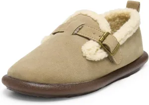 Alexis Leroy Women's Slip On Fuzzy Mules Comfortable Flat Lightweight Casual Travel Shoes