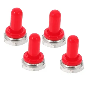 Alipis Miniature Switch Boot 4 Pack Waterproof Toggle Switch Cap Cover for Dashboard and Industrial Applications