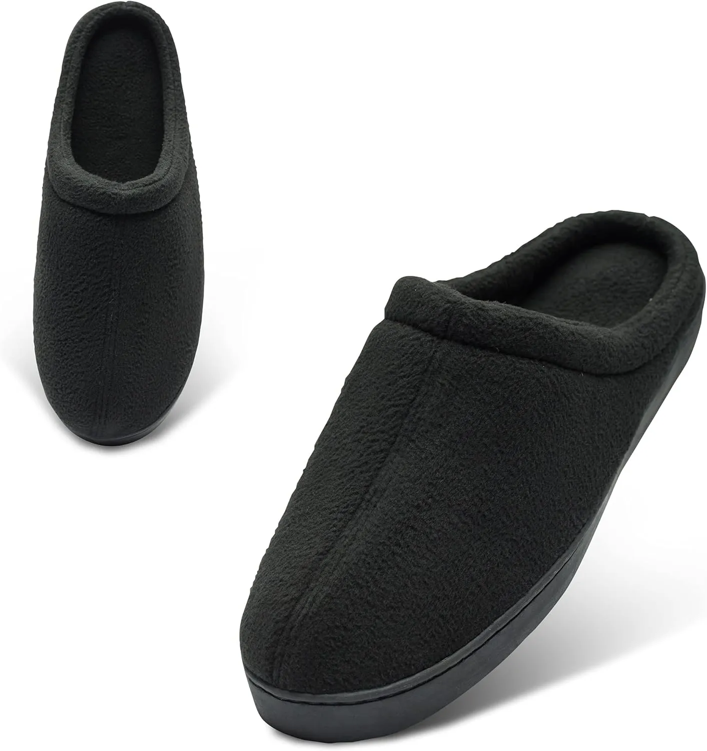 Alpine Swiss Wide Mens Fleece Clog Slippers | Wide Width Slip-On House Shoes with Memory Foam | Cozy Durable Indoor Comfort
