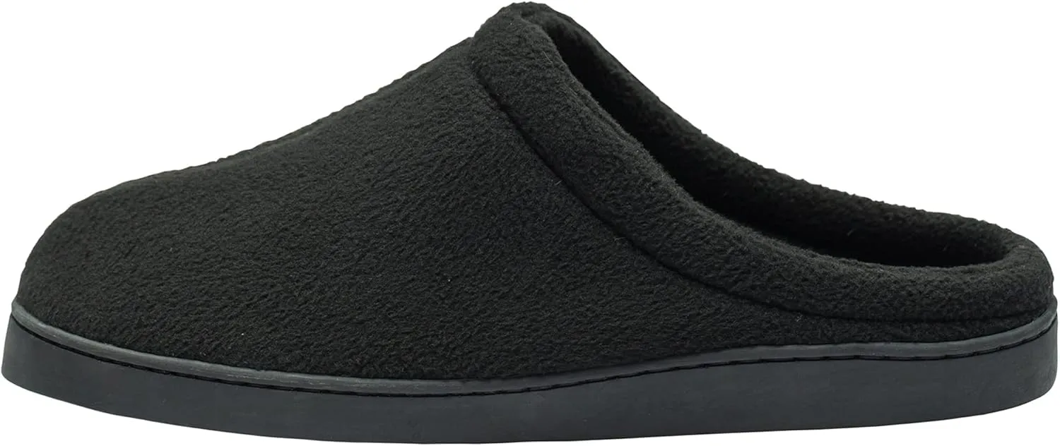 Alpine Swiss Wide Mens Fleece Clog Slippers | Wide Width Slip-On House Shoes with Memory Foam | Cozy Durable Indoor Comfort