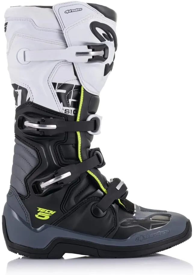 Alpinestars 2015015-102-12 Men's Tech 5 Motocross Boot, Black/Dark Gray/White, 12