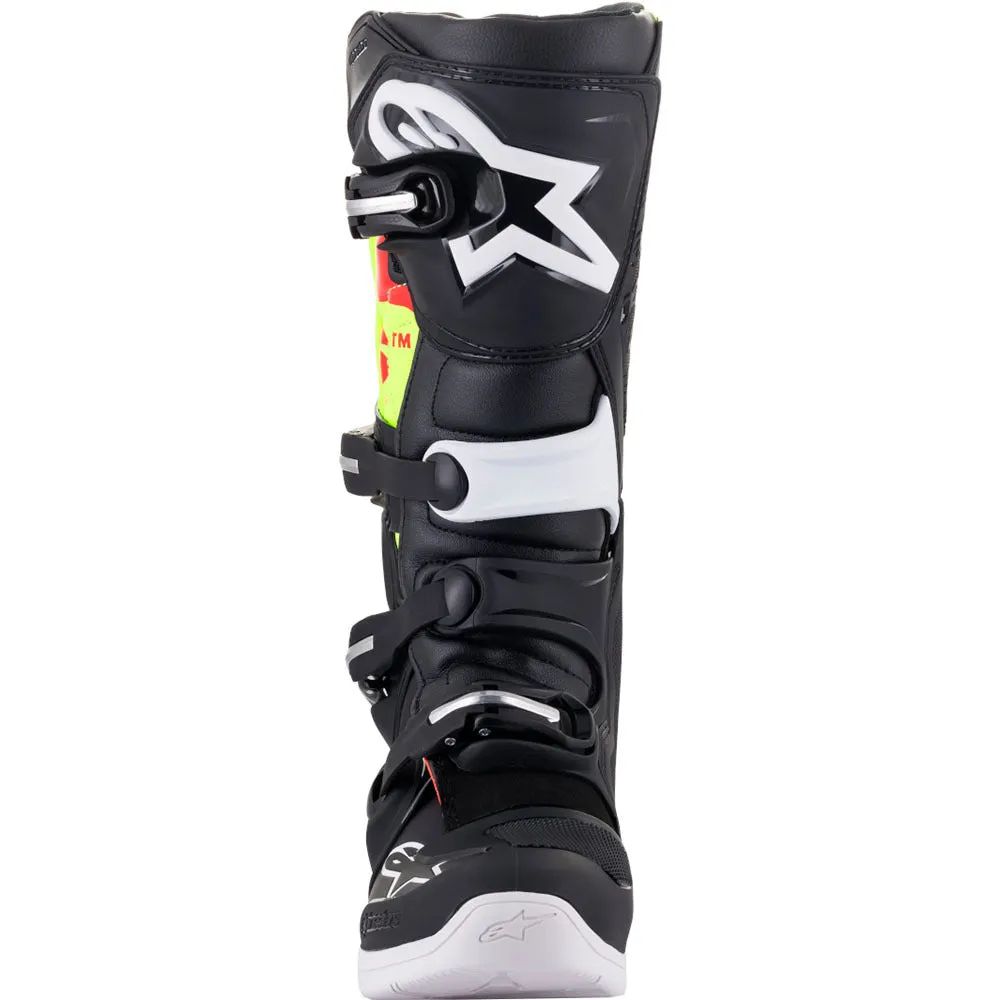 ALPINESTARS 2024 TECH 5 BLACK/FLURO RED/FLURO YELLOW BOOTS