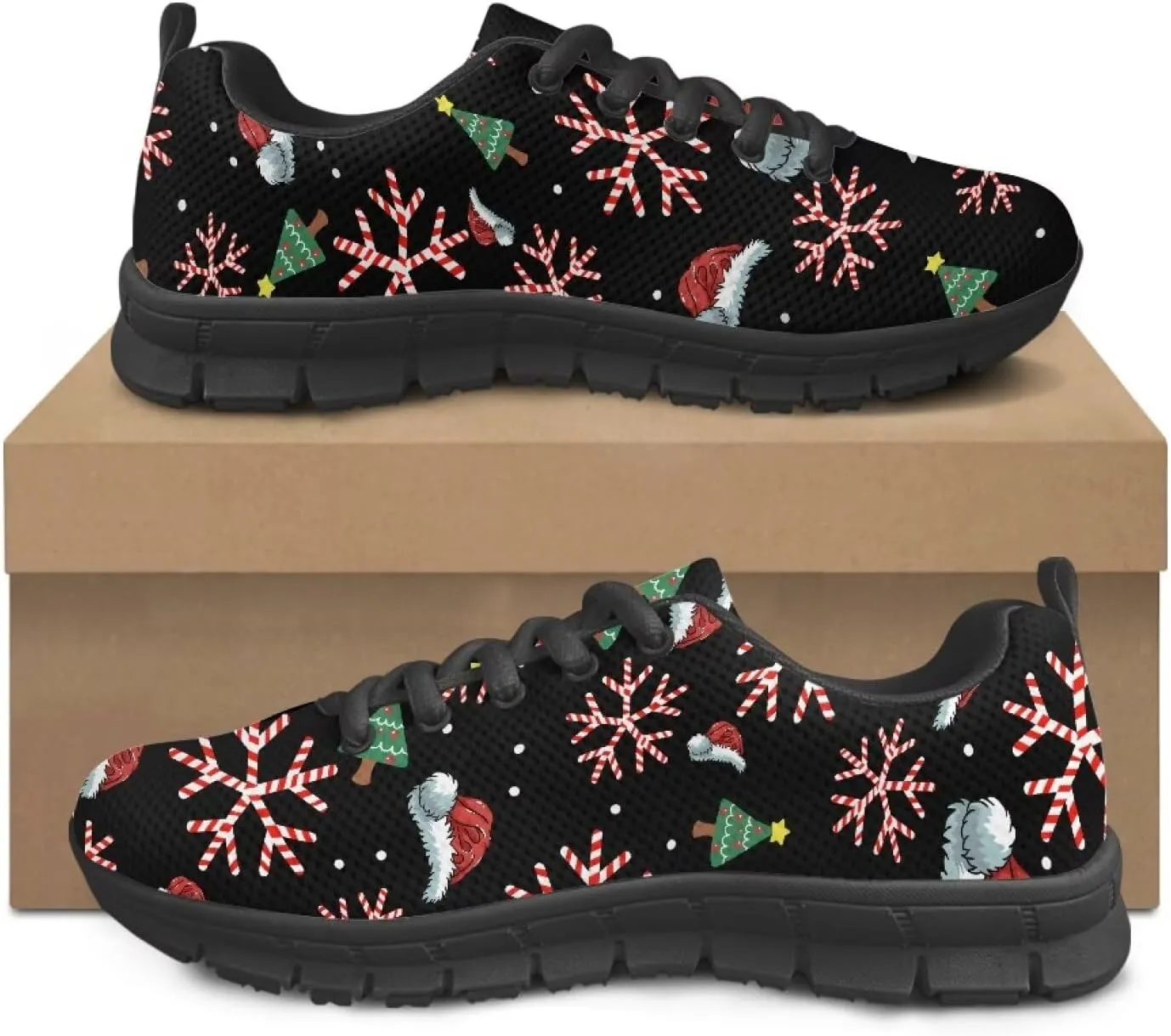 AmzPrint Flat Walking Shoes Womens Sneakers Slip On Strawberry Print Strawberry Shoes Women Lightweight Pink Hiking Shoes