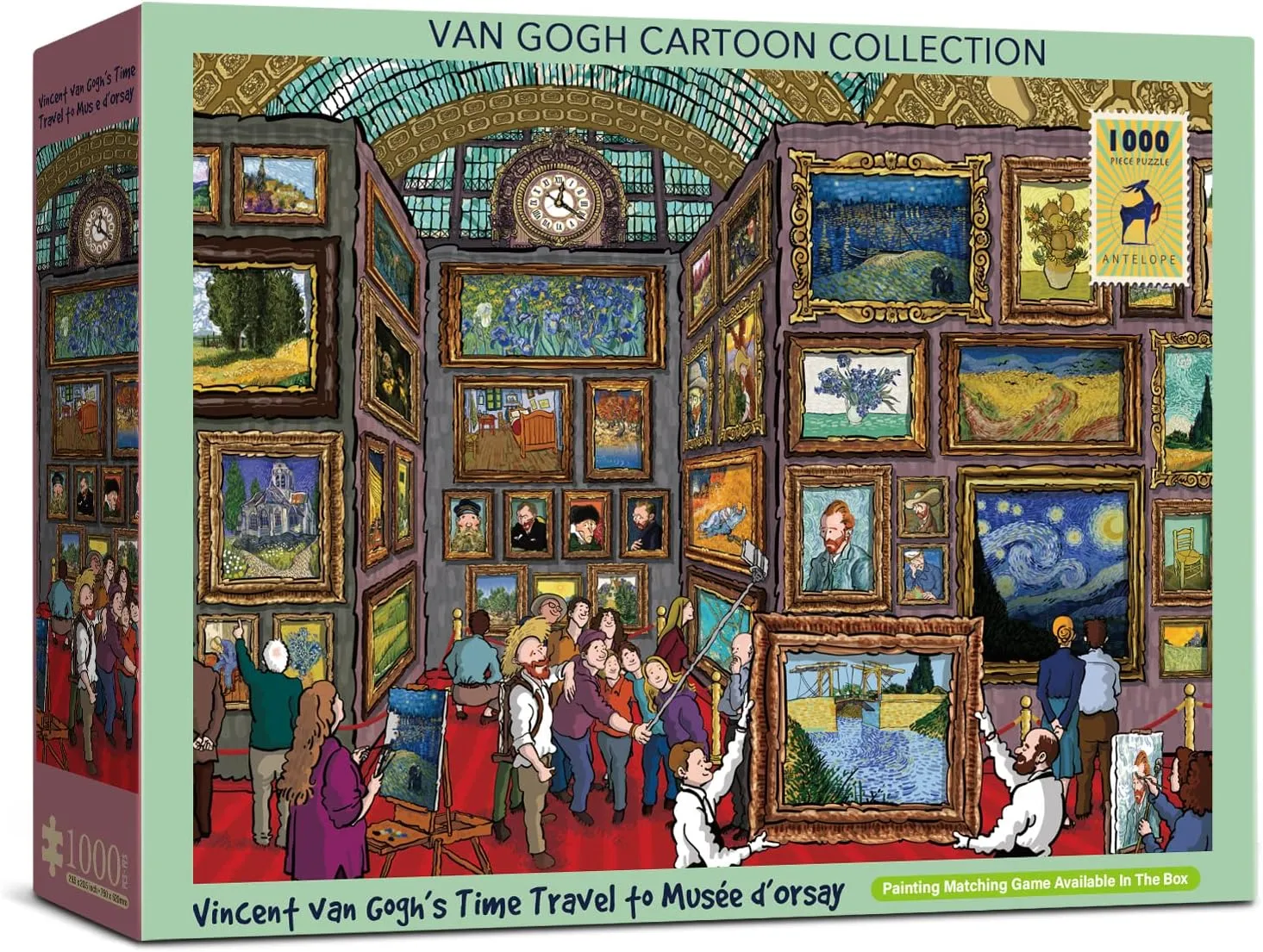 Antelope - 1000 Piece Puzzle for Adults, Van Gogh Jigsaw Puzzles 1000 Pieces, Van Gogh's Time Travel to Muse Da Orsay Puzzles for Adults 1000 PC by Alireza Karimi Moghaddam
