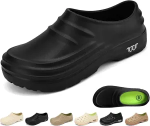 Armadillo Clogs for Women Men, Armadillo Chef Shoes Healthy Non-Slip Comfort, Oil Resistant, Kitchen Work Clogs(A-Black,9.5 Women/8 Men)