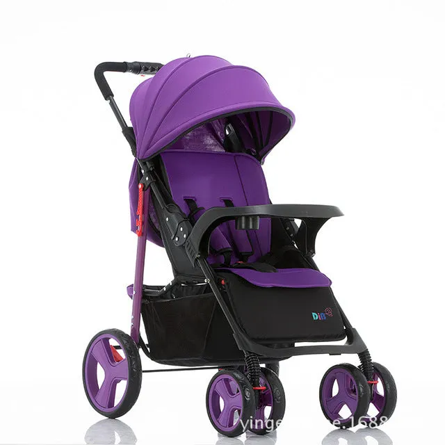Baby Stroller Ultra Light Portable can sit can lie folding high landscape baby rider push umbrella car