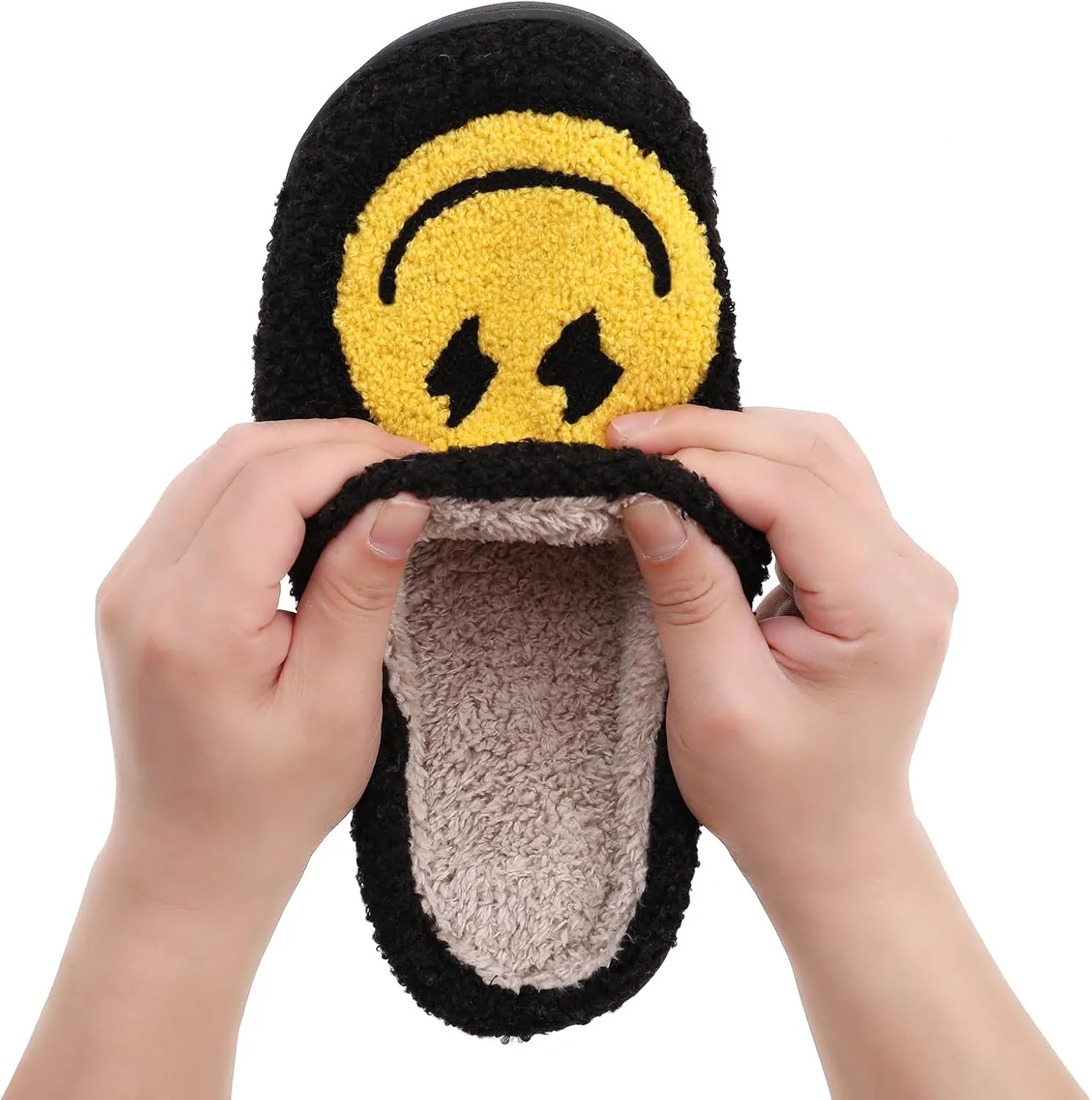 Bad Cute Bunny Slippers for Women Men Soft Fuzzy Slippers Warm Cozy Love Heart Slippers Plush Slip-On House Slippers
