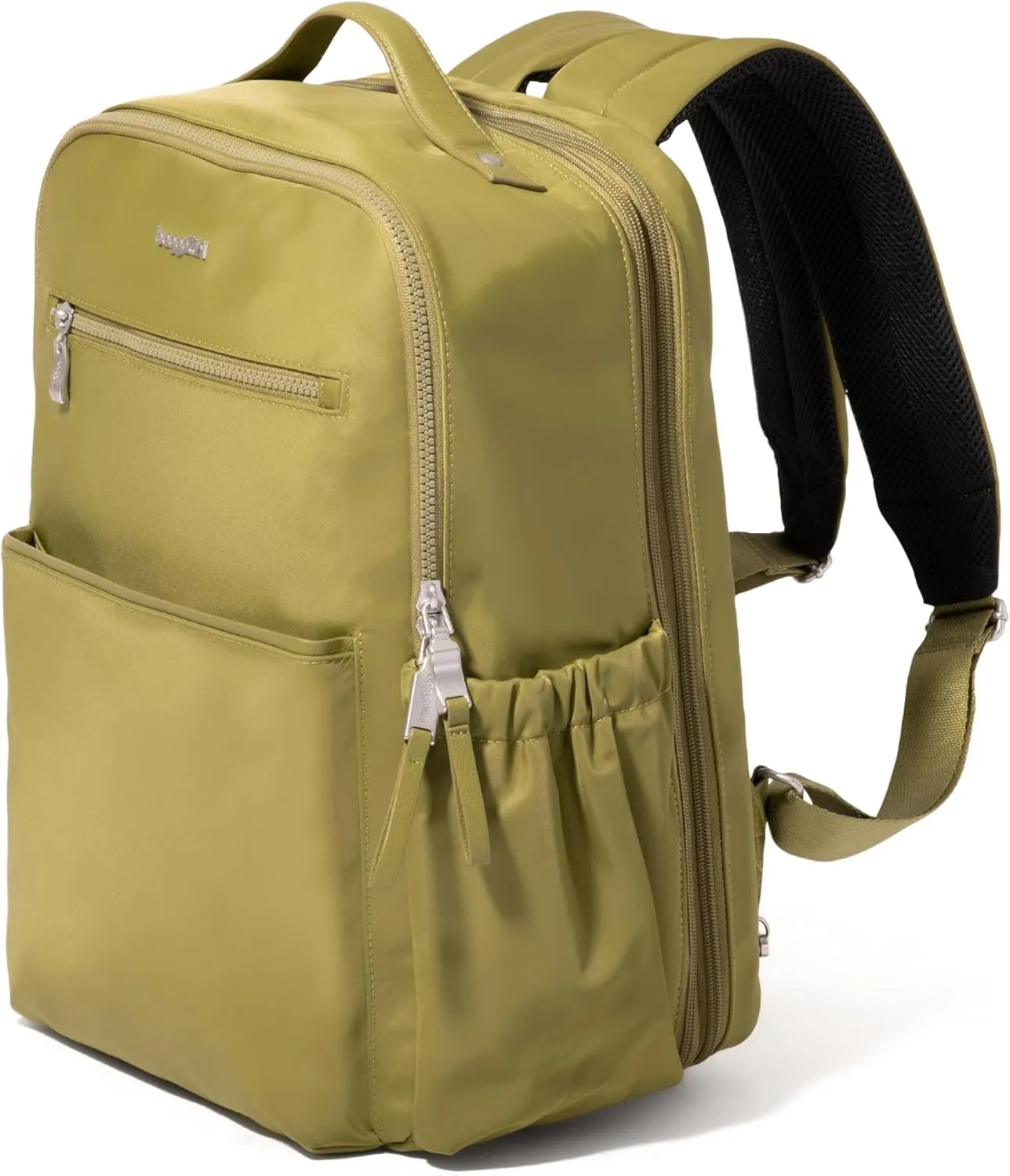 Baggallini Tribeca Expandable Laptop Backpack - 15"x11" Lightweight Work Travel Bag w/Luggage Sleeve & RFID