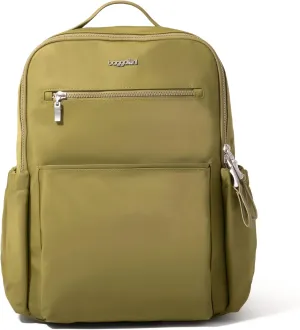 Baggallini Tribeca Expandable Laptop Backpack - 15"x11" Lightweight Work Travel Bag w/Luggage Sleeve & RFID