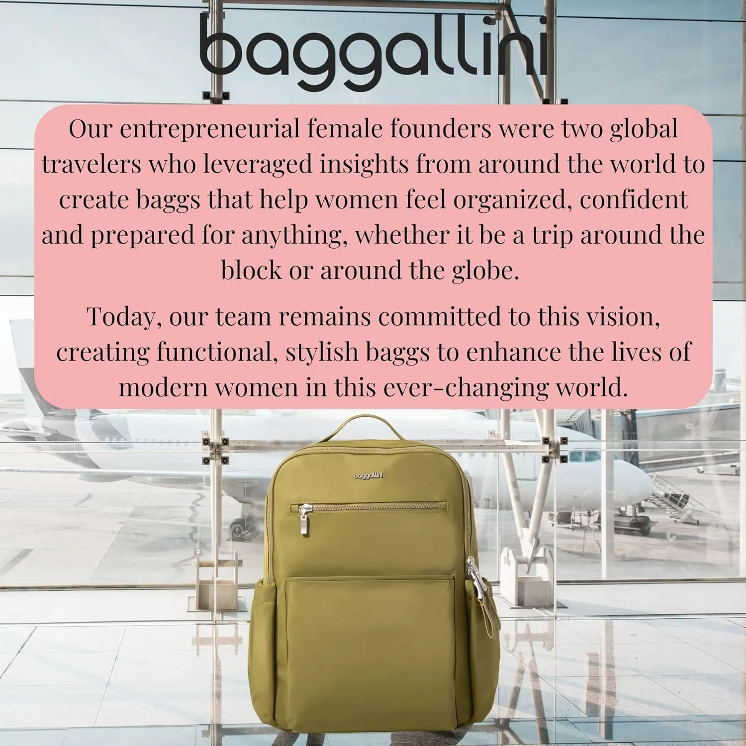 Baggallini Tribeca Expandable Laptop Backpack - 15"x11" Lightweight Work Travel Bag w/Luggage Sleeve & RFID