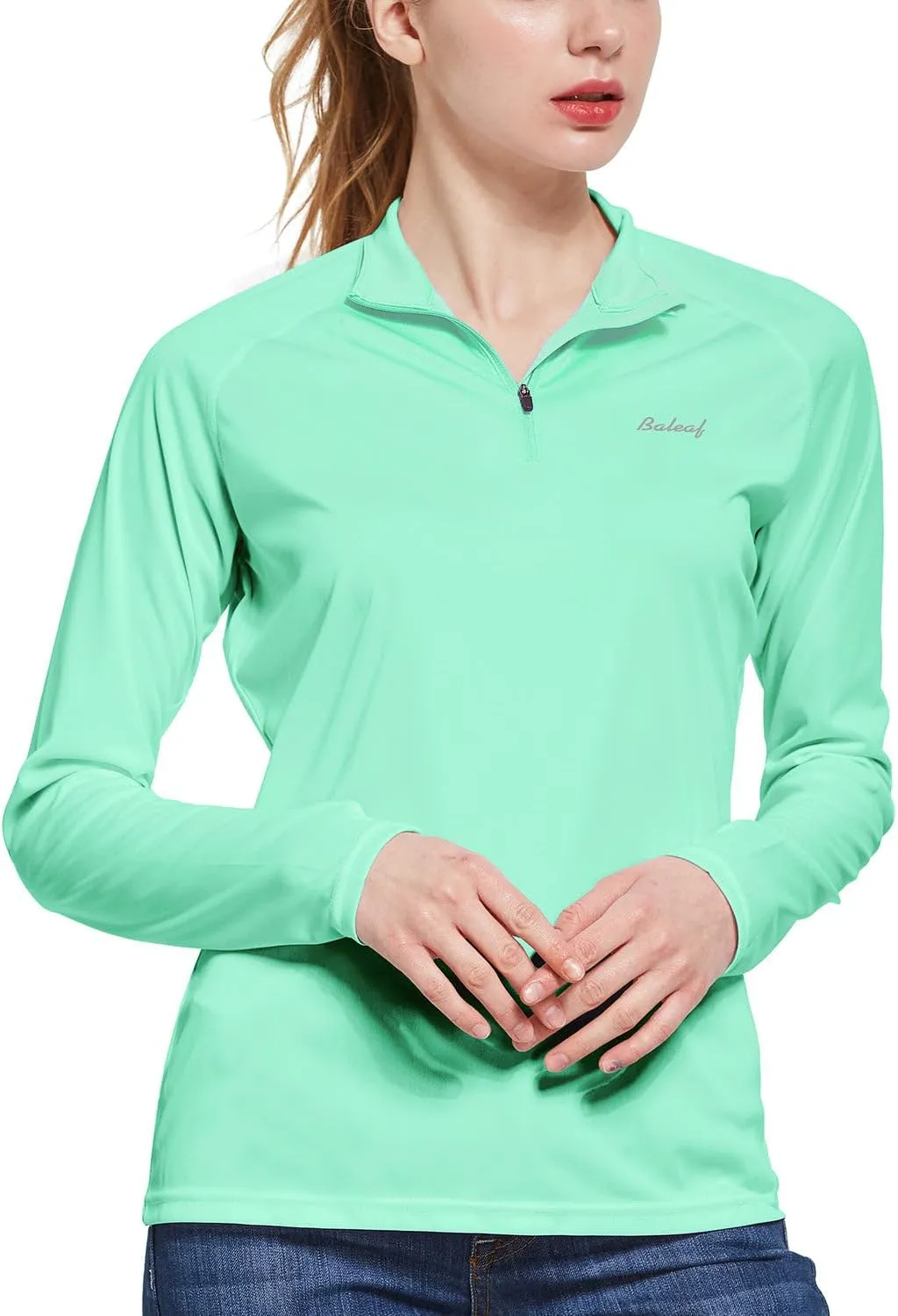 baleaf Women's UPF 50  Sun Shirts Long Sleeve UV Protection Rash Guard Lightweight Quick Dry SPF Hiking Tops Outdoor