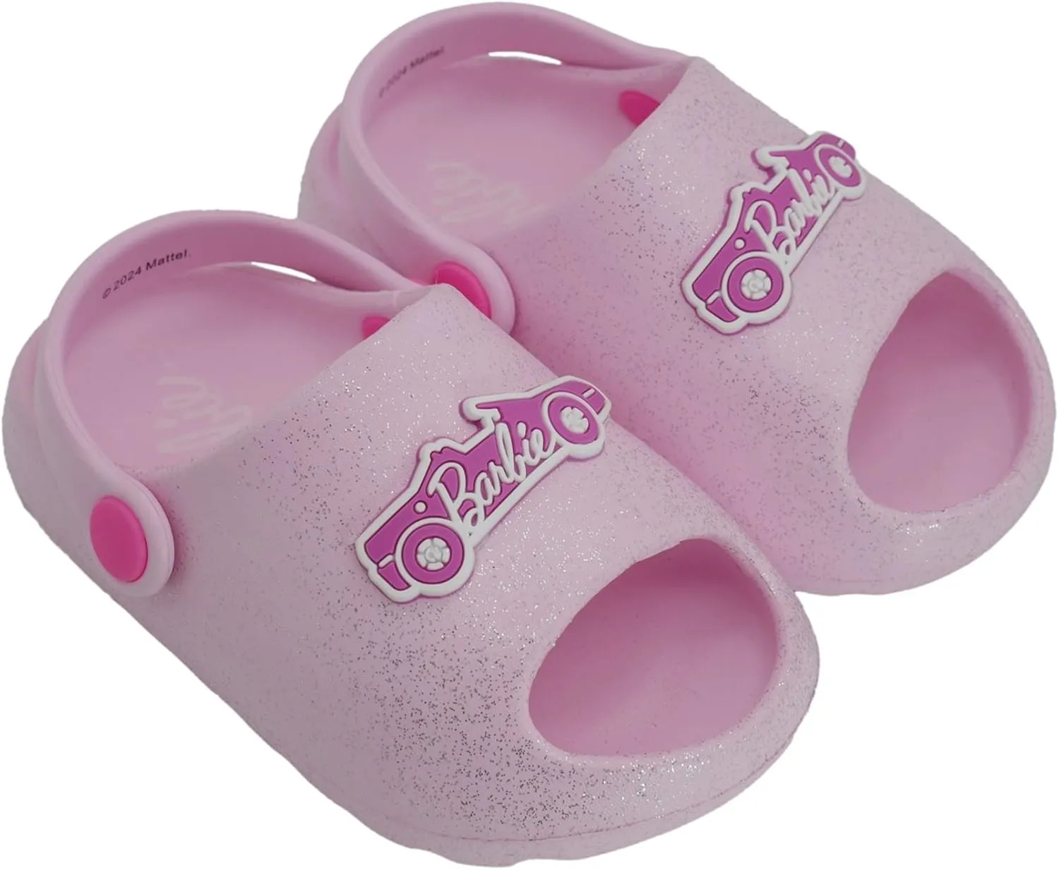 Barbie Toddler Girls' Cloud Slides - Cute & Comfy Slip-On Sandals for Summer, Pool, or Beach