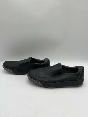 Baretraps JARRED Black Leather Slip On Round Toe Casual Loafers Mens Size 10.5M - Very Good