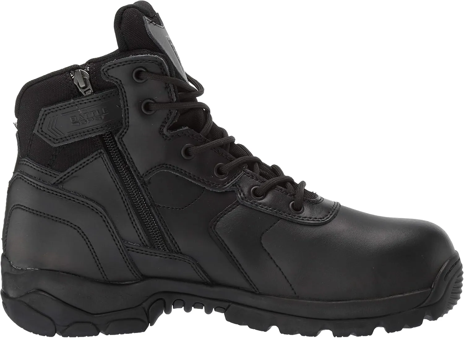 Battle OPS Men's 6-inch Waterproof Side Zip Tactical Boot Comp Safety Toe Bops6002 Military