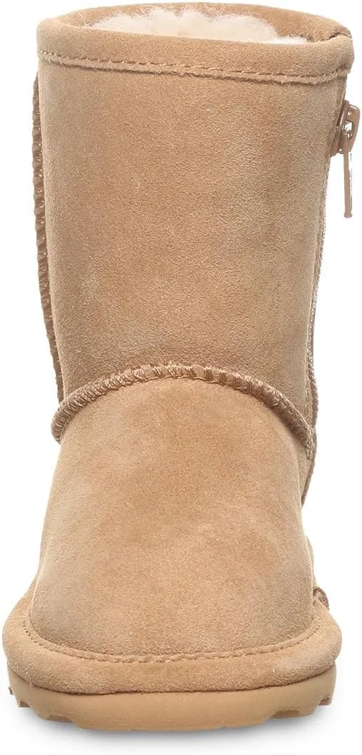 BEARPAW Elle Toddler Multiple Colors | Toddler's Boot Classic Suede with Zipper | Kid's Slip On Boot | Comfortable Winter Boot