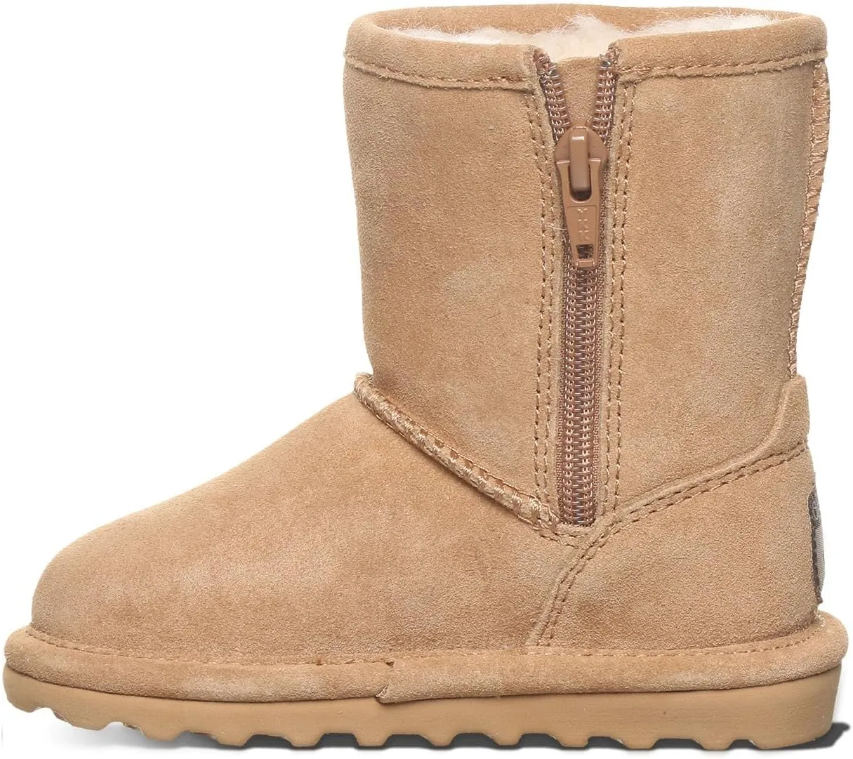BEARPAW Elle Toddler Multiple Colors | Toddler's Boot Classic Suede with Zipper | Kid's Slip On Boot | Comfortable Winter Boot