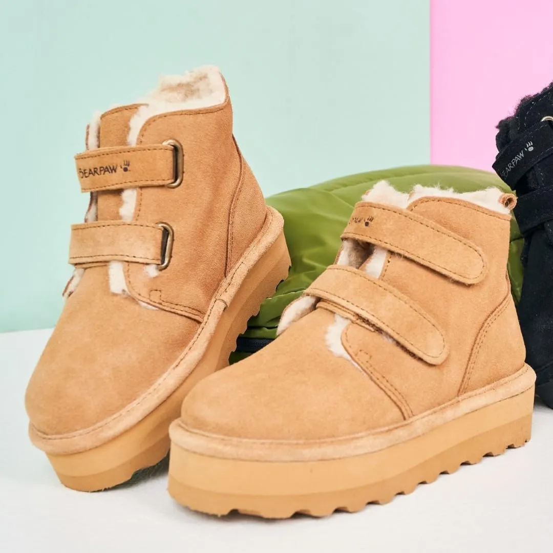 BEARPAW Retro Larisa Youth Boot | Youth's Boot Classic Suede | Youth's Pull On Boot | Comfortable Winter Boot