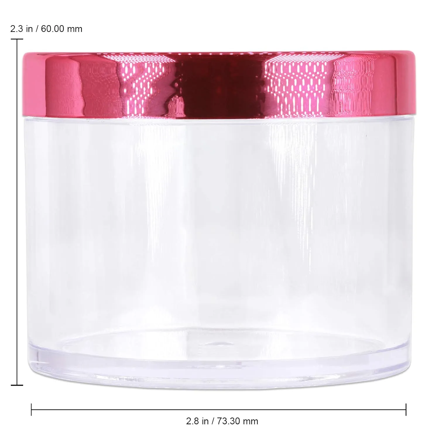 Beauticom 120g/120ml (4 Fl Oz) Thick Double Wall Leak-Proof Round Clear Plastic Jars with Flat Top Lids for Creams, Lotions, Powders, Glitters, and more… (Color: Rose Gold Lid, Quantity: 36 Pieces)