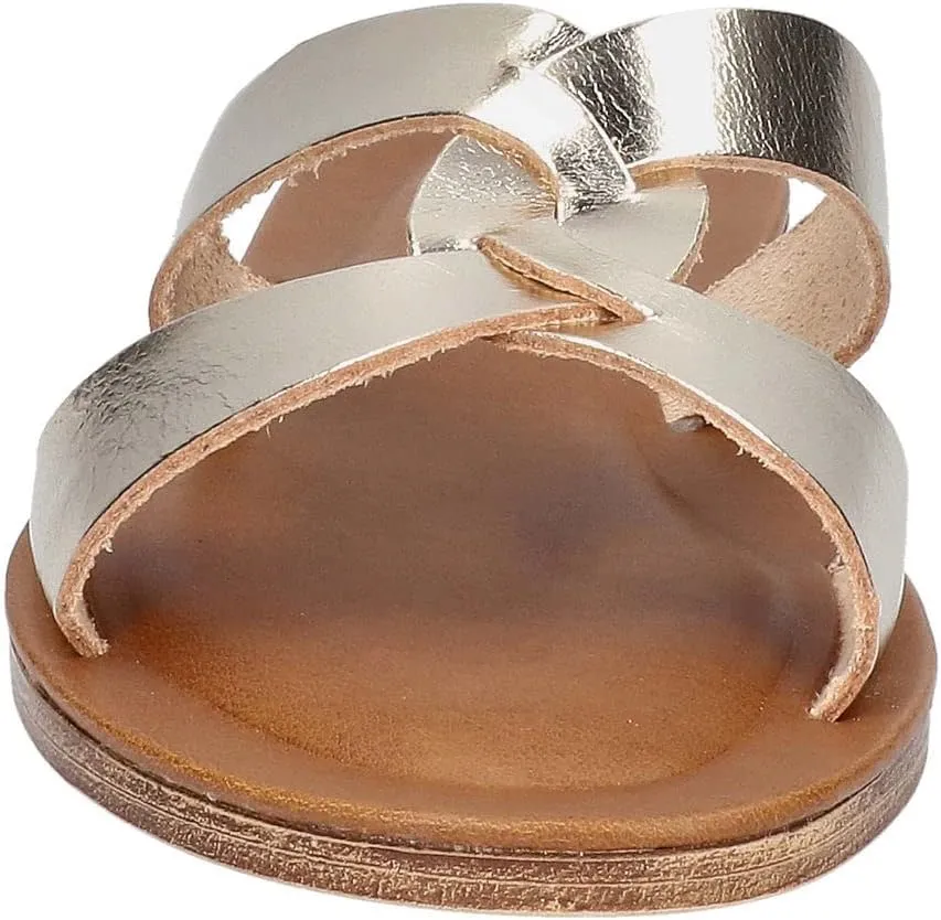 Bella Vita Women's Ona-Italy Sparkle Slide Flat Sandal