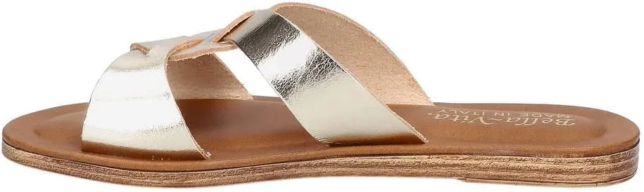 Bella Vita Women's Ona-Italy Sparkle Slide Flat Sandal