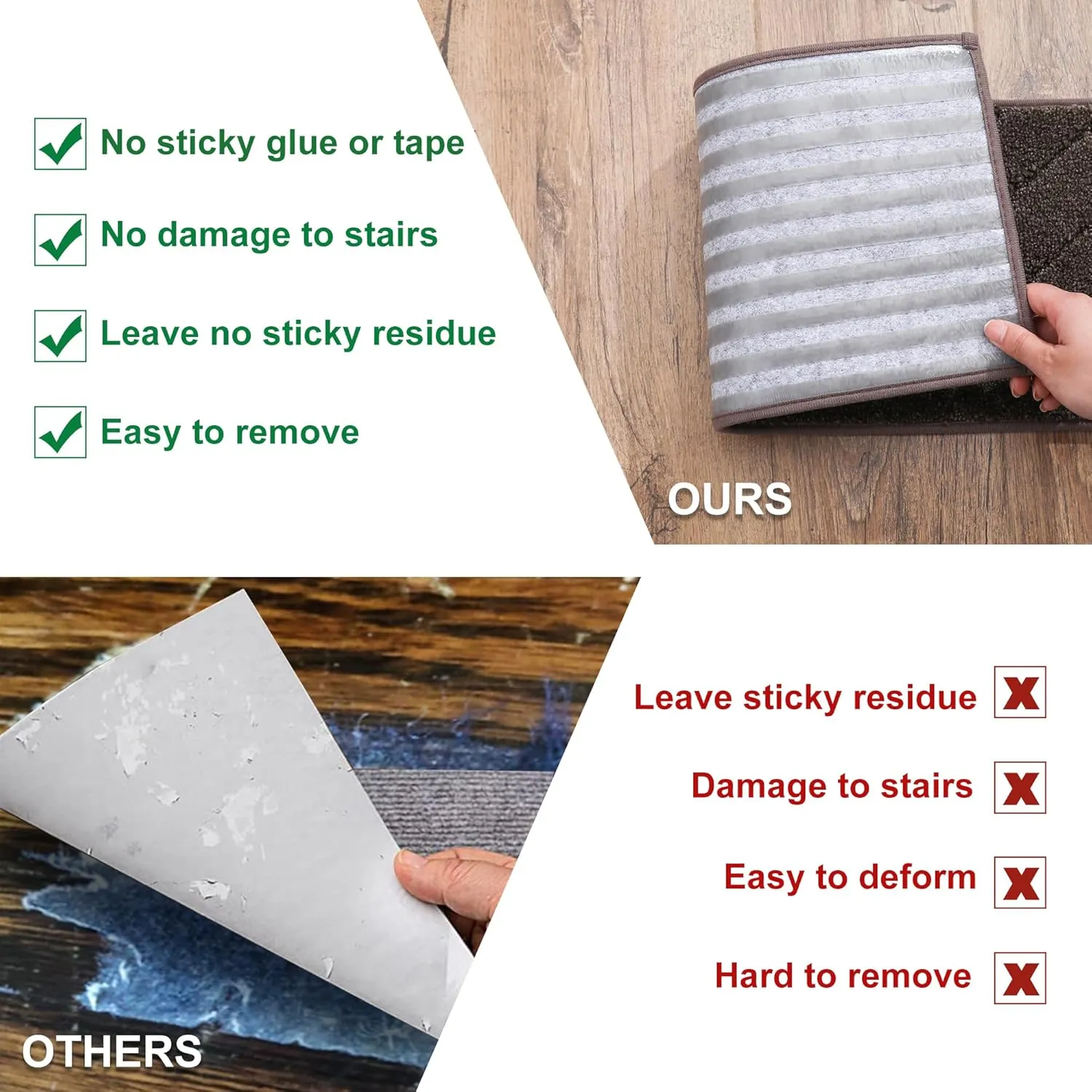 BEQHAUSE Stair Treads Non Slip Stair Runners Step Carpet Mat for Wooden Steps Indoor Machine Washable 28inX9in Edging Polyester Soft Stair Rugs for Kids Elders Pets with TPE Backing(Brown,7pcs)