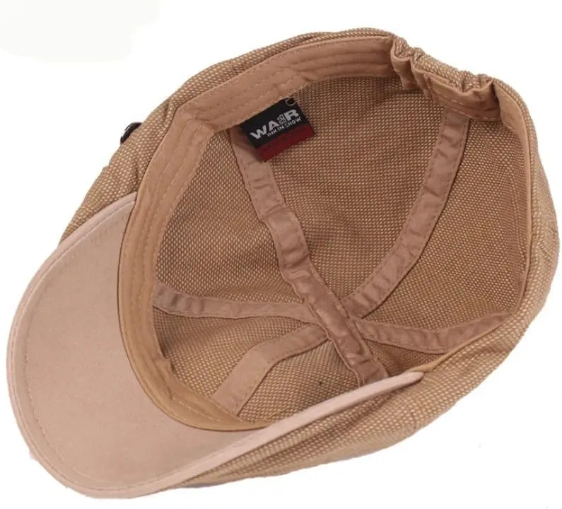 Beret Vintage Men Women Cap Hat for Spring Autumn Cotton Retro Beret Hat 6 Panel Flat Cap Men Women