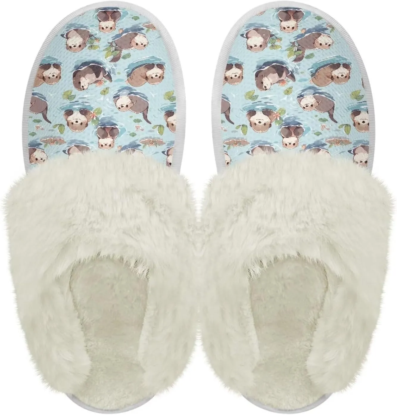 Binienty Women Fuzzy Slippers Slip On Slippers for Men Ladies Casual Winter Shoes Indoor