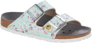Birkenstock Arizona Birko-Flor ESD Unisex Adult Work Shoes Arizona Anti-Static Birko-Flor White Size 36 - Normal Footbed, Flowers Field Mint, 7 US