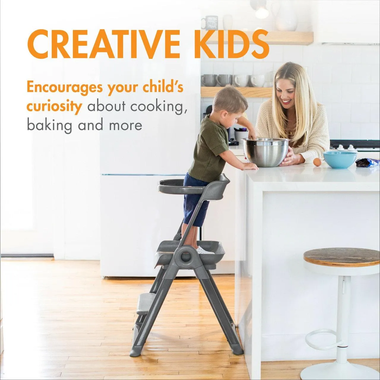 Boon Pivot Toddler Foldable Tower - White