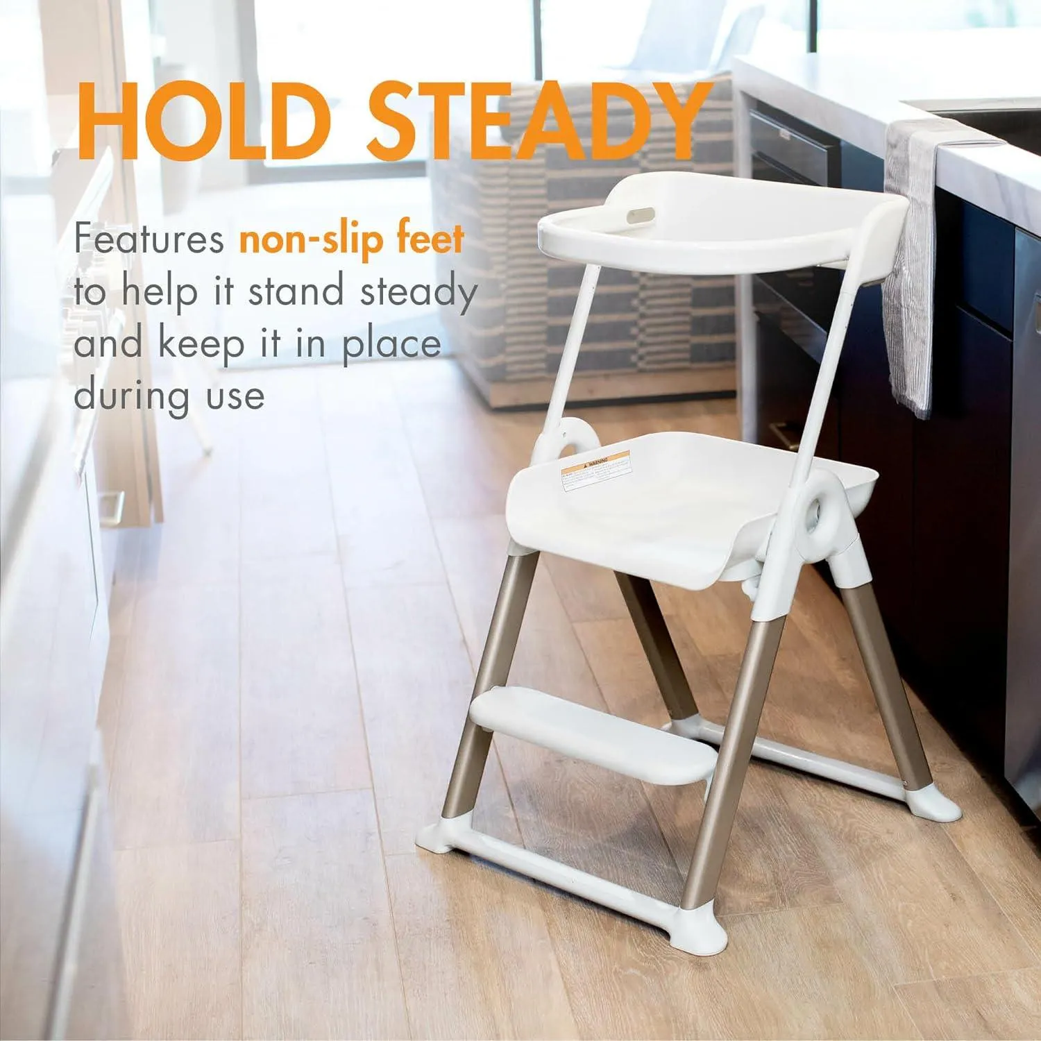 Boon Pivot Toddler Foldable Tower - White