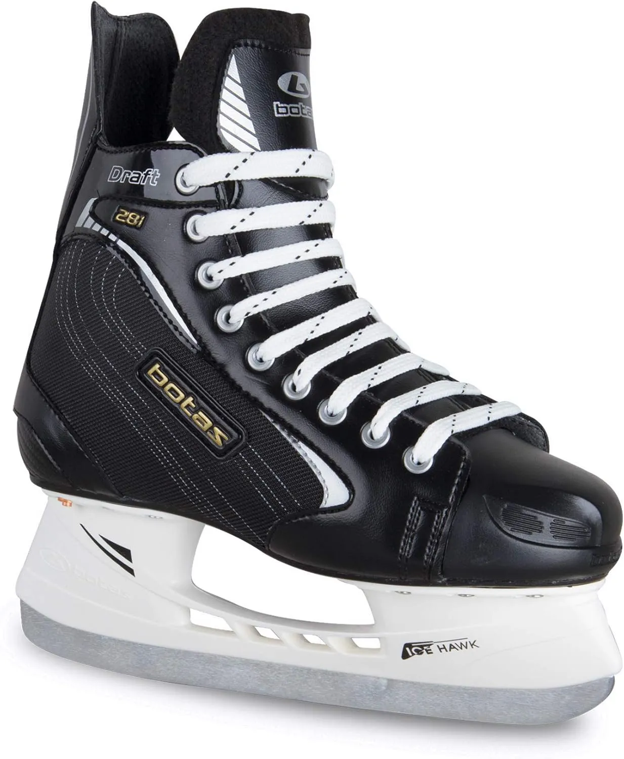 Botas - Draft/Attack Men's Ice Hockey Skates | Made in Europe (Czech Republic) | Color: Black