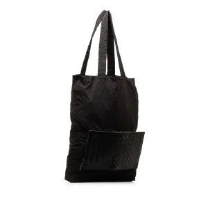Bottega Veneta Intrecciato and Nylon Foldable Tote