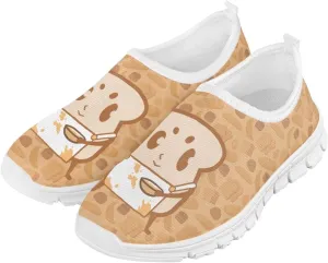 Boys Girls Shoes Kids Slip On Loafers Lightweight Non Slip Soft Walking Shoes Outdoor Low Top Casual Sneakers White Sole Size 11-15