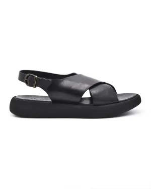 Brador Wrap Platform Sandal in Nero