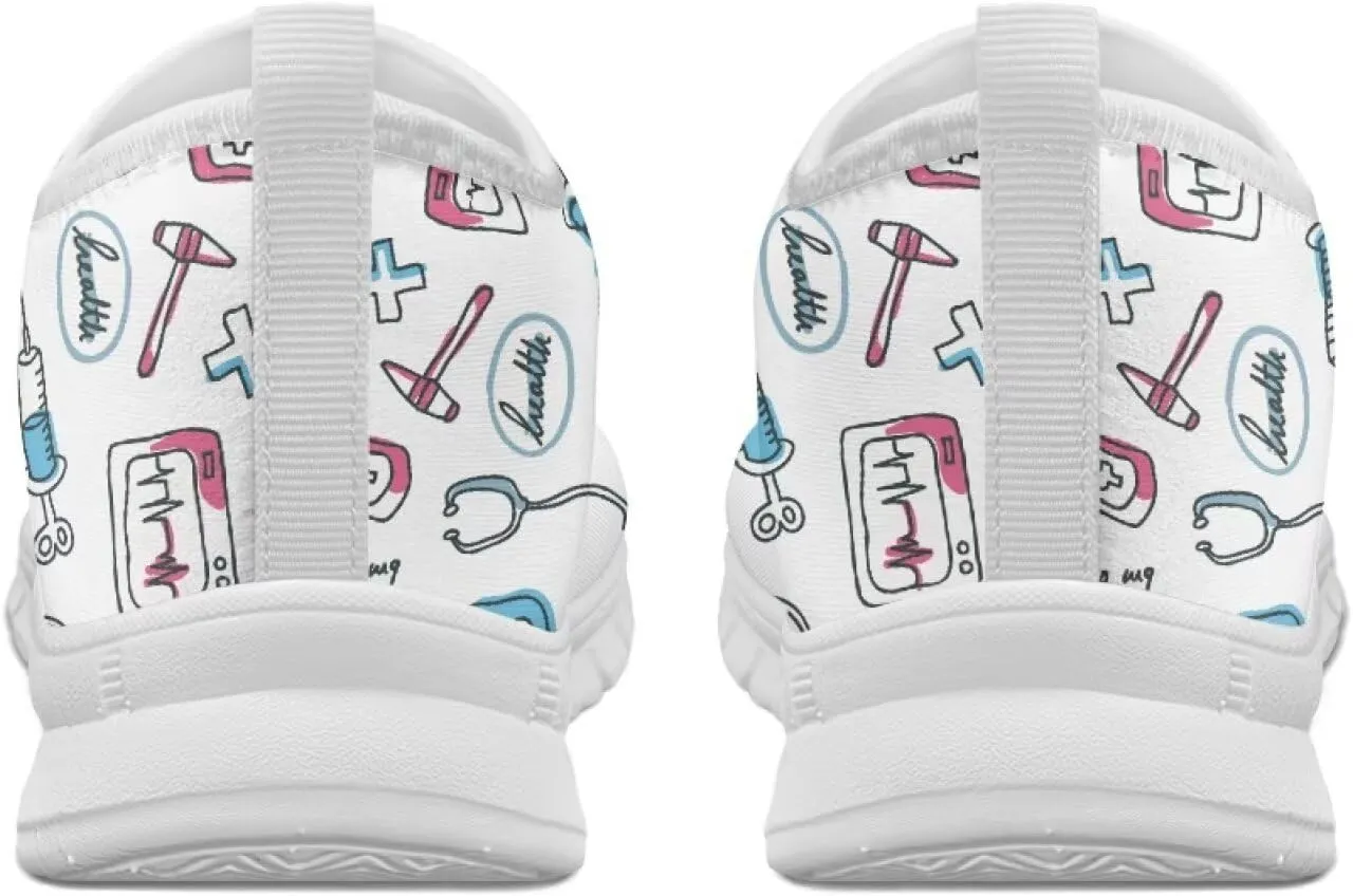 Breathable Casual Shoes for Women Slip On Comfortable Sneakers Soft Lightweight Running Shoes Non Slip Walking Shoes Running Sports Travel Loafers US 5.5-11.5