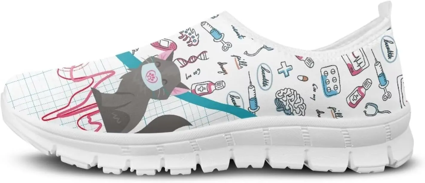Breathable Casual Shoes for Women Slip On Comfortable Sneakers Soft Lightweight Running Shoes Non Slip Walking Shoes Running Sports Travel Loafers US 5.5-11.5