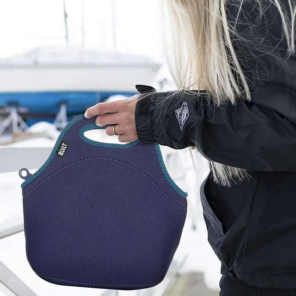 Built Gourmet Getaway Neoprene Lunch Bag - Insulated, Reusable, & Machine-Washable Lunch Tote for Hot and Cold Food Storage, Lightweight & Reusable - One Size (Celestial Blue)