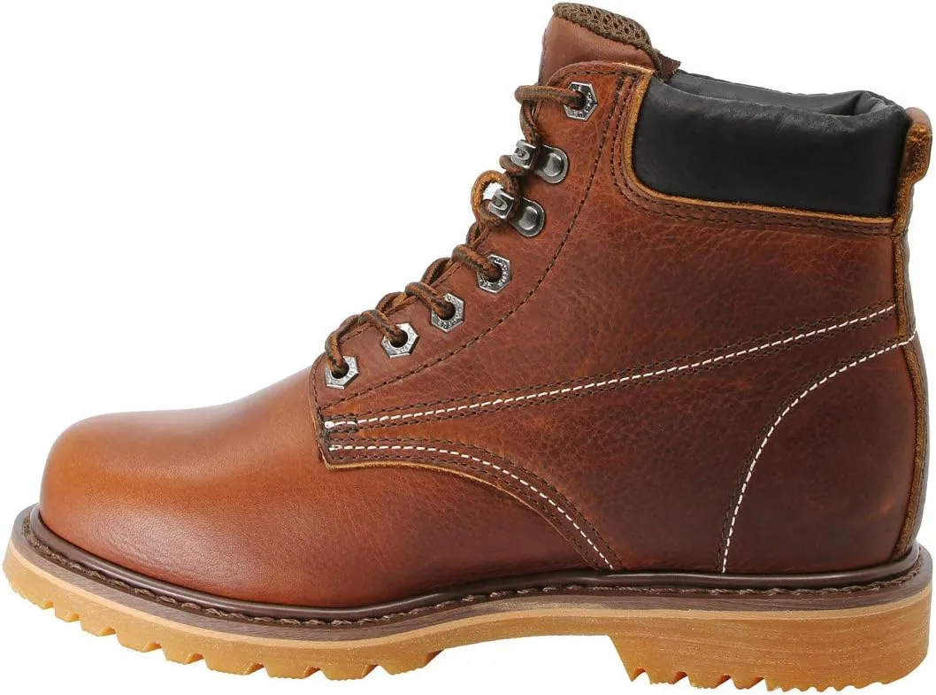 Cactus Men’s 6” Soft Toe Oil Tumbled Full Grain Leather Oil Resistant Rubber Outsole Construction Work Boot