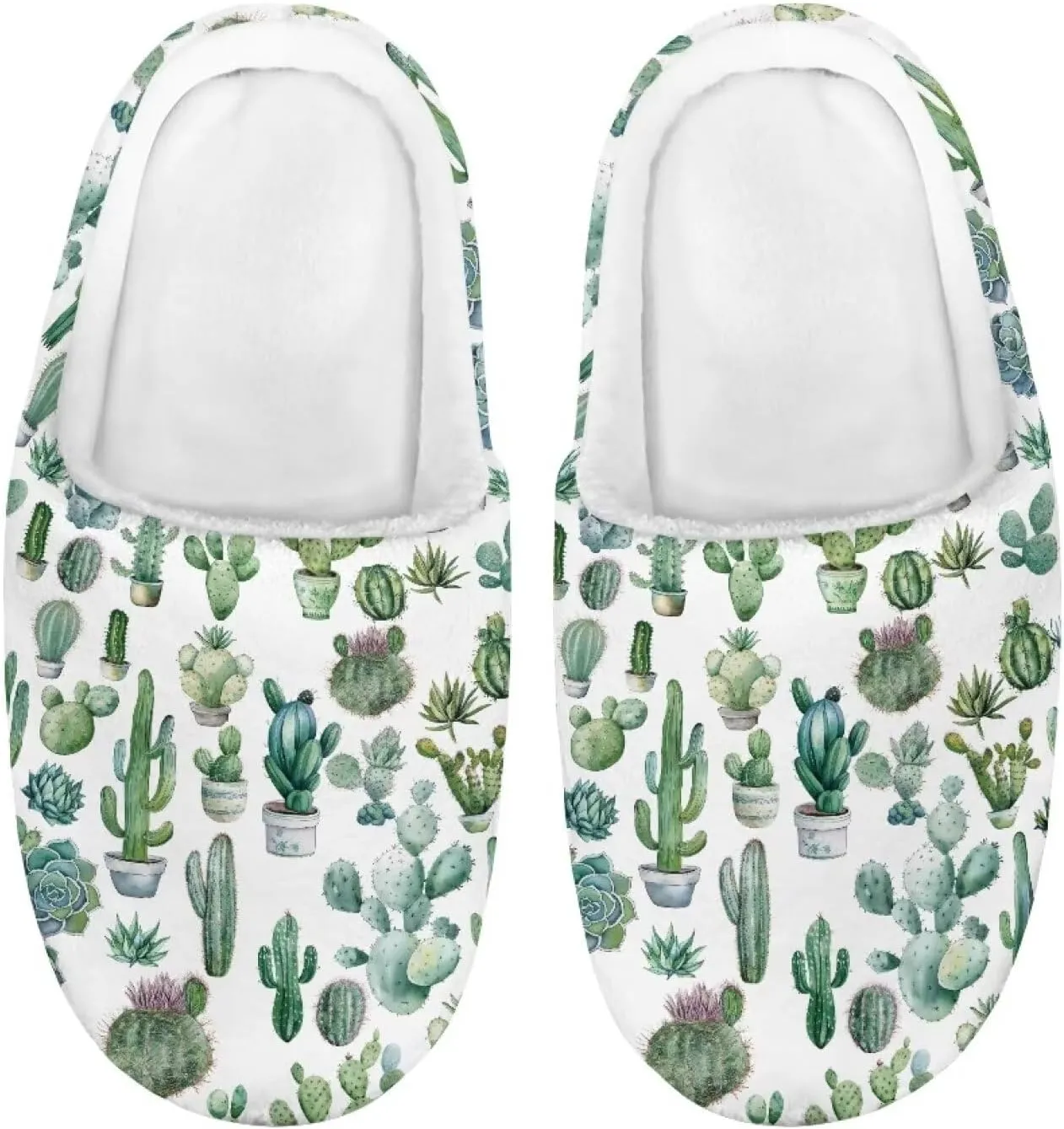Cactus Slippers for Kids Girls Boys Slippers Soft Plush Slippers Slip-on Fuzzy House Slippers Indoor Outdoor