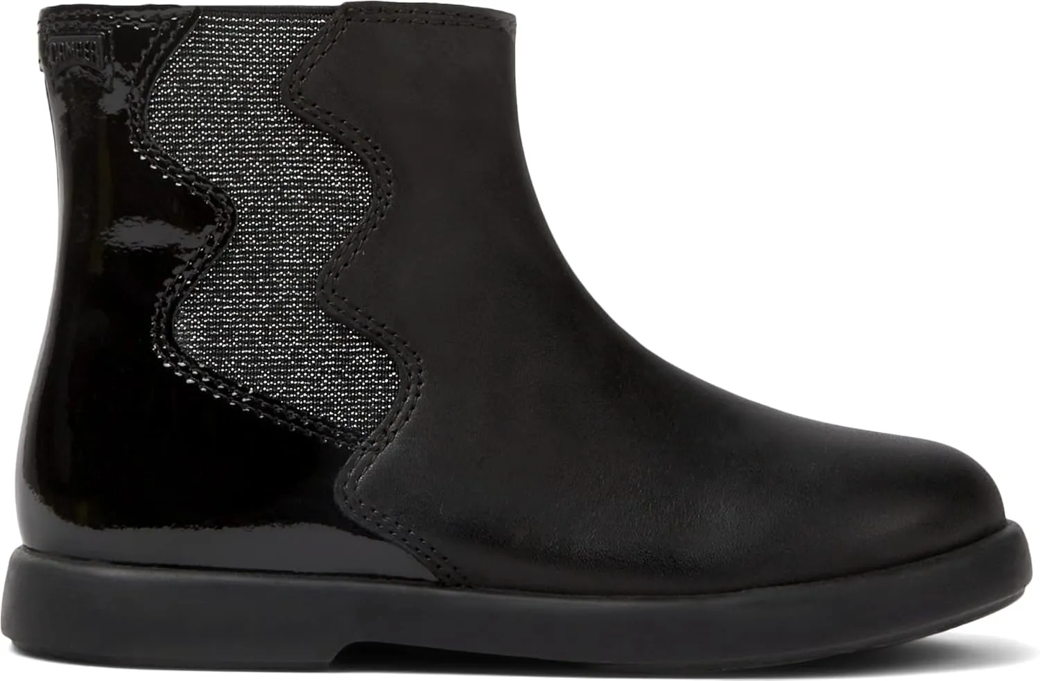 Camper Kids Girls Duet Kids Ankle Boot, Black, 6 Big