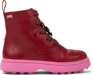 Camper Kids Girls Norte Kids Fashion Boot, Burgundy, 3.5 Big